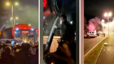 La tensa llegada del Atleti que ha acabado con cristales rotos y cargas: Simeone lo pasó mal - en.as.com - Portugal