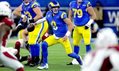 Odell Beckham-Junior - Matthew Stafford - Kyler Murray - Sean Macvay - Kliff Kingsbury - Stafford grabs first-ever playoff win as Rams set up showdown with Bucs - theguardian.com - Los Angeles -  Los Angeles - state Arizona -  Detroit