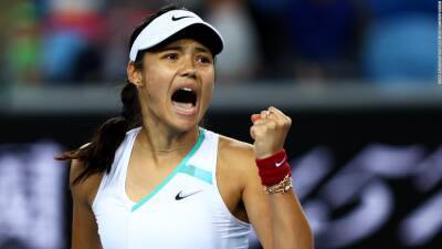 Emma Raducanu - Sloane Stephens - Emma Raducanu defeats Sloane Stephens on Australian Open debut - edition.cnn.com - Britain - Serbia - Usa - Australia - Melbourne - county Stephens