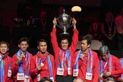 Indonesia wins the first Thomas Cup in 19 years but without flying the national flag - thejakartapost.com - Denmark - China - Indonesia