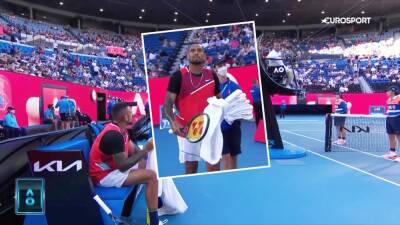 Nick Kyrgios - 'They're here to watch us, not you!' - Nick Kyrgios in foul-mouthed rants on towels, clock at Australian Open - eurosport.com - Russia - Australia -  Canberra