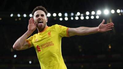 Mo Salah - Thomas Partey - Kieran Tierney - Alexandre Lacazette - Eddie Nketiah - Aaron Ramsdale - Andrew Robertson - Arsenal 0-2 Liverpool (0-2 agg): Jota double sets up Chelsea meeting for Reds - bbc.com - Manchester