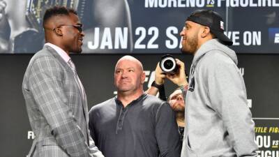 Francis Ngannou - Brandon Moreno - Francis Ngannou, Ciryl Gane make weight for heavyweight unification bout at UFC 270 - espn.com - France - Cameroon -  Paris - Thailand -  Las Vegas