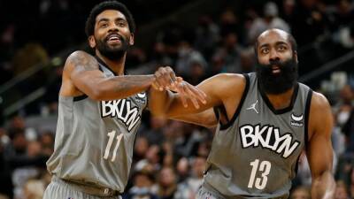 James Harden - Kyrie Irving - Brooklyn Nets' James Harden, Kyrie Irving combine for 26 points in 'breakthrough' 4th quarter vs. Spurs - espn.com -  New York -  San Antonio