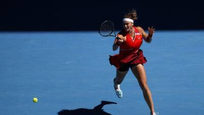 Kaia Kanepi - Peter Rutherford - Sabalenka overcomes serving issues to see off Vondrousova - channelnewsasia.com - Australia - Belarus - Czech Republic - Hong Kong