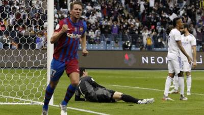 Ferran Torres - Eric Garcia - Luuk De-Jong - Martin Braithwaite - Sergio Busquets - Samuel Umtiti - Xavi Hernández recupera a su delantero más en forma - en.as.com -  Memphis