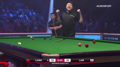 'What a finish, what a win' - Liang Wenbo celebrates wildly after last-gasp win over Sanderson Lam at Snooker Shoot Out - eurosport.com - Britain - Germany - Scotland - county York