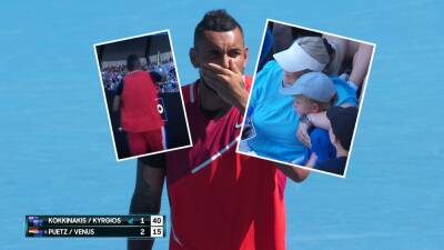 Nick Kyrgios - Nick Kyrgios hits kid in crowd with wild shot, turns tears to smile with gift to say sorry at Australian Open - eurosport.com - Usa - Australia