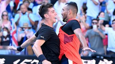 Nick Kyrgios - Nick Kyrgios, Thanasi Kokkinakis roar into Australian Open doubles semifinals - abc.net.au - Australia - county Early