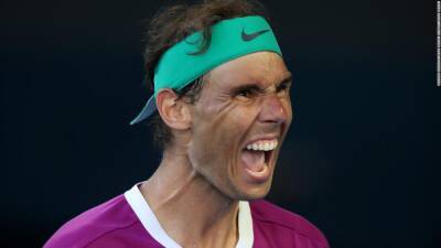 Roger Federer - Rafael Nadal - Denis Shapovalov - Rafa Nadal - Matteo Berrettini - Rafael Nadal overcomes stomach problem to beat Denis Shapovalov in five-set thriller - edition.cnn.com - Serbia - Usa - Australia - Melbourne