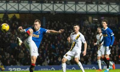 Liam Boyce - Graham Alexander - Scott Arfield - Liam Donnelly - Nicky Clark - Scott Arfield winner against Livingston keeps Rangers clear at the top - theguardian.com - Scotland - county Ross