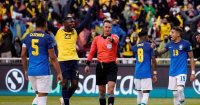 Luis Suarez - Emerson Royal - Diego Alonso - Soccer-Brazil held by Ecuador in action-packed World Cup qualifier - msn.com - Qatar - Brazil - Colombia - Usa - Argentina - Chile - Ecuador - Uruguay - Paraguay - Peru - county Alexander