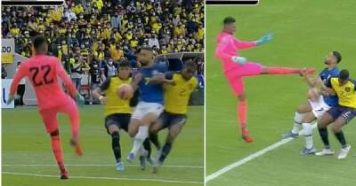 Matheus Cunha - Ecuador's goalkeeper was sent off for horrific karate-kick tackle on Brazil's Matheus Cunha - msn.com - Brazil - Usa - Madrid - Ecuador - county Alexander