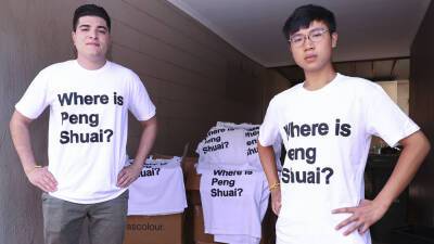 Where is Peng Shuai? Australian Open T-shirts grab attention