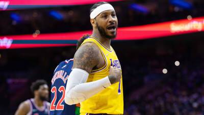 Carmelo Anthony - Lakers' Carmelo Anthony gets 76ers fans ejected after he says one called him 'boy' - foxnews.com - Los Angeles -  Los Angeles -  Philadelphia - county Wells