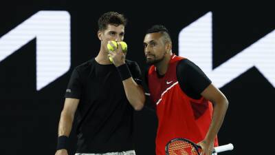 Nick Kyrgios - Nick Kyrgios and Thanasi Kokkinakis win men's doubles title at Australian Open - eurosport.com - Britain - Australia