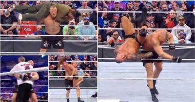 Royal Rumble - Randy Orton - Brock Lesnar - Brock Lesnar went full rampage mode during Royal Rumble match - givemesport.com