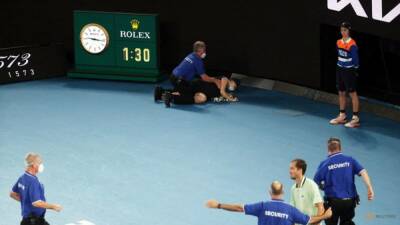 Rafa Nadal - Intruder halts play in men's singles final at Melbourne - channelnewsasia.com - Russia - Spain - Serbia - Australia