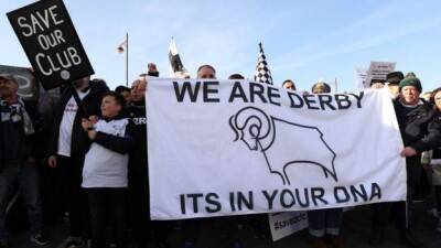 Derby County - Mel Morris - Steve Gibson - Derby County: Fans protest and team show fight in battle to save club and avoid relegation - bbc.com - Birmingham -  Cardiff