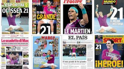 Nadal, protagonista de portadas nacionales e internacionales