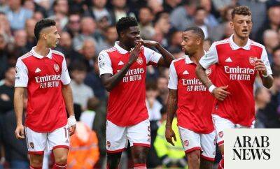 Thomas Partey - Eddie Howe - Hugo Lloris - Gabriel Jesus - Cristian Romero - Emerson Royal - Gabriel Martinelli - Arsenal beats 10-man Tottenham 3-1 to stay atop EPL table - arabnews.com - Manchester - Iran - Saudi Arabia - Vietnam - county Thomas