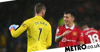 ‘You’re so good b***h’ – Lisandro Martinez sends message to Manchester United star David De Gea after Everton win