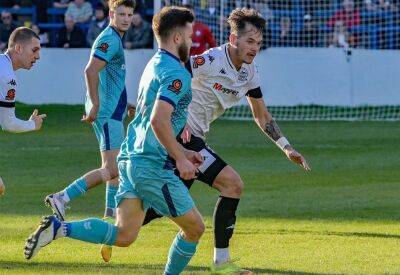 Dover Athletic's Alfie Pavey urges strike partner Chike Kandi to stick with him up front and stay on the goal trail