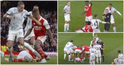 Gabriel Jesus: The scary moment Arsenal star was wiped out vs Liverpool
