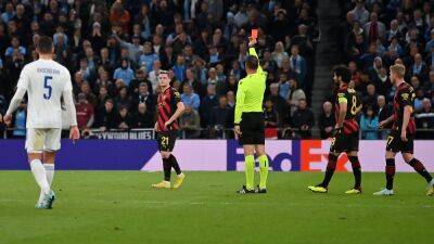 Riyad Mahrez - Sergio Gómez - Copenhagen hold 10-man Manchester City after Gomez sees red - rte.ie - Manchester - Portugal -  Copenhagen