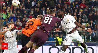 Carlo Ancelotti - Antonio Rudiger - Toni Kroos - Antonio Rudiger's brave header sends Madrid into Champions League knock-outs - timesofindia.indiatimes.com - Russia - Ukraine - Poland -  Santiago -  Warsaw -  Donetsk