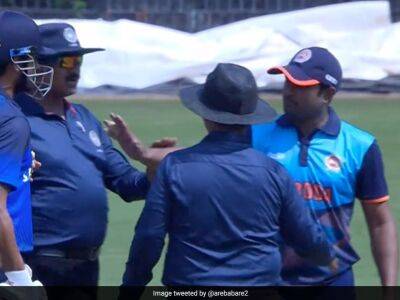 Watch: Ambati Rayudu, Sheldon Jackson Involved In Heated Exchange During Syed Mushtaq Ali T20 Trophy Game, Umpire Intervenes