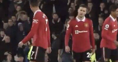 What Diogo Dalot did to Manchester United teammate Cristiano Ronaldo at full-time vs Everton