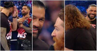 Brock Lesnar - Sami Zayn - Roman Reigns - Wwe Smackdown - Roman Reigns: New close-up footage of him breaking character on WWE SmackDown - givemesport.com