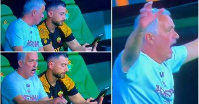 Jose Mourinho: Roma boss does his own VAR check for Belotti's goal vs Betis
