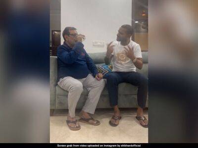 Shikhar Dhawan - Watch: Shikhar Dhawan's Latest Reel With Father On Marriage Goes Viral - sports.ndtv.com - South Africa - India -  Delhi