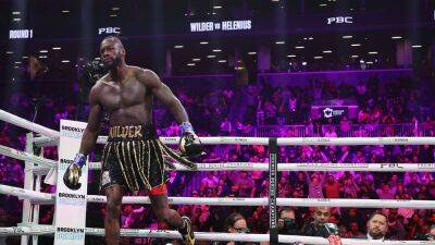 Deontay Wilder returns to ring with brutal first-round knockout of Robert Helenius
