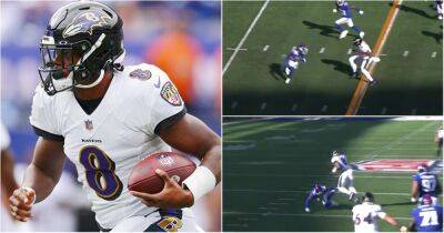 Lamar Jackson - Lamar Jackson: Baltimore Ravens QB pulls off insane juke against Giants - givemesport.com - New York -  Baltimore