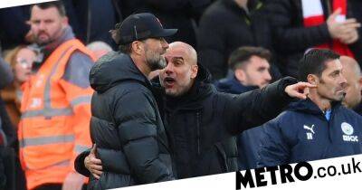 Jurgen Klopp apologises to Pep Guardiola after Manchester City manager reveals Liverpool supporters threw coins at him