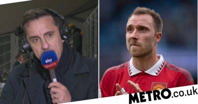 Gary Neville says Manchester United trio couldn’t compensate for Christian Eriksen’s absence