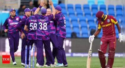 ICC T20 World Cup: Scotland stun two-time champions West Indies by 42 runs