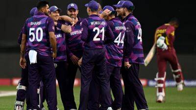 West Indies - Nicholas Pooran - West Indies stunned by Scotland at T20 World Cup - rte.ie - Scotland - Namibia - Zimbabwe - Ireland -  Hobart - Sri Lanka - Bangladesh