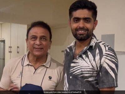 Watch: Sunil Gavaskar's Special Gift To Babar Azam Ahead Of T20 World Cup