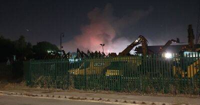LIVE: Fire engines scrambled after huge blaze at business centre in Trafford - latest updates