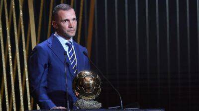 'Stay behind Ukraine and help' - Andriy Shevchenko gives powerful tribute to his home country at Ballon d'Or