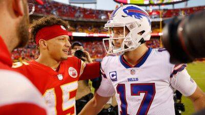 Chiefs’ Patrick Mahomes says rivalry with Josh Allen has ‘long way to go’ before reaching Manning-Brady level