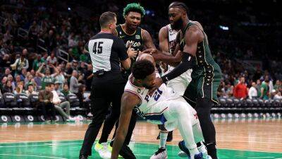 Joel Embiid - Jaylen Brown - Maddie Meyer - Celtics’ Marcus Smart on dustup with Joel Embiid: ‘Could have cracked his head open, but I didn’t’ - foxnews.com -  Boston - Jordan