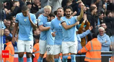 Anthony Martial - Bernardo Silva - EPL: Haaland, Foden hat-tricks as Manchester City thrash Manchester United 6-3 - timesofindia.indiatimes.com - Manchester - Norway