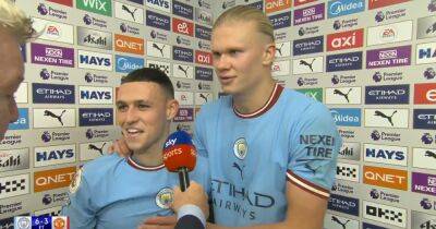 Phil Foden - Erling Haaland gives brilliant two-word verdict on his Man City hat-trick vs Manchester United - manchestereveningnews.co.uk - Manchester -  Man