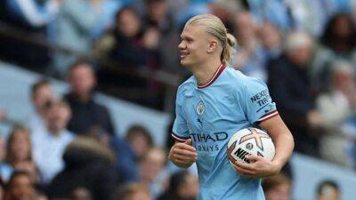 Bernardo Silva - Phil Foden - Haaland, Foden hat-tricks as dazzling City humble United - channelnewsasia.com - Britain - Manchester - Norway - county Lee