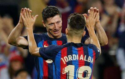 Lewandowski double eases Barca woes in Villarreal rout